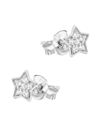 Starlit Glow Silver Stud Earring STS-6914